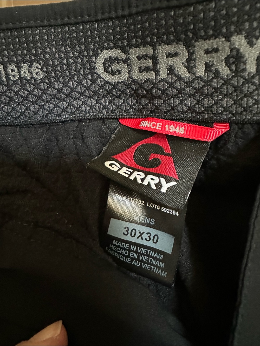 Gerry Weber Men's Black Pants with Red Logo Accent
